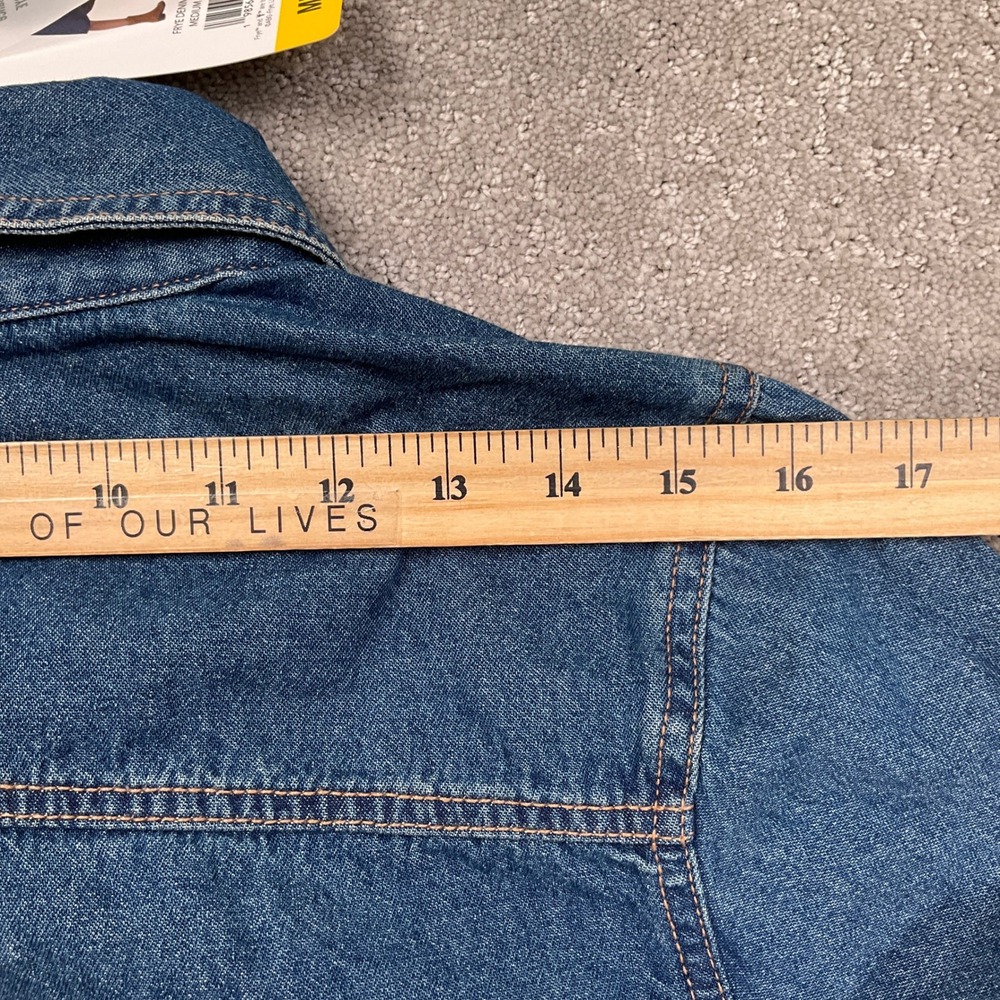Frye Shirt‎ Dress Womens Medium Blue Western Americana Country Belt Midi Denim - Picture 9 of 11